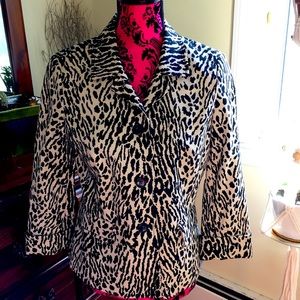 Talbots Tailored Zebra Print Jacket